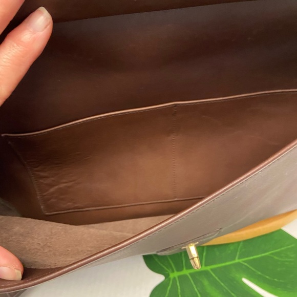 COACH Unisex All Leather Briefcase Lap Top Bag w/ Shoulder strap - Picture 9 of 16